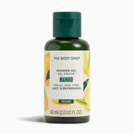 The Body Shop Mango shower gel bottle on a white background
