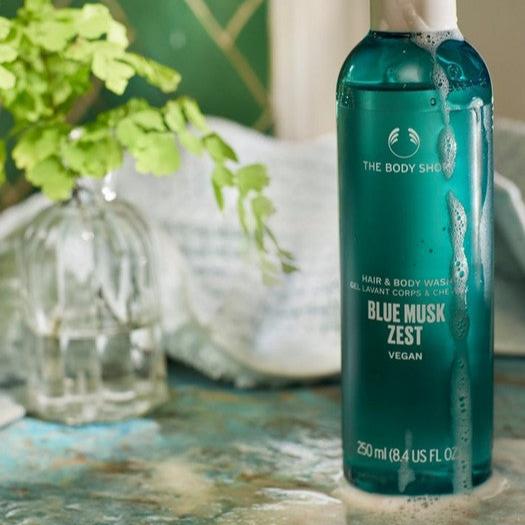 The Body Shop Blue Musk Zest Hair And Body Wash