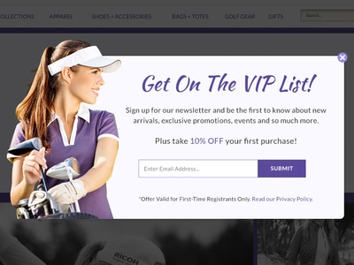website popup